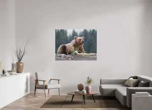 Bears and Blooms, Alaskan Coastal Brown Bear