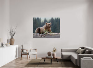 Bears and Blooms, Alaskan Coastal Brown Bear
